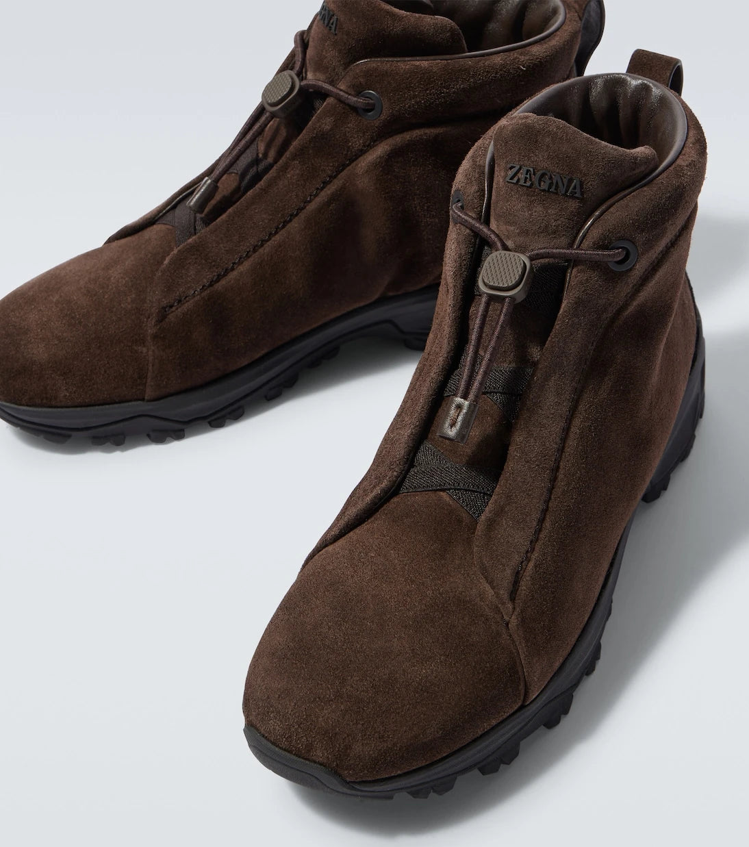 Zegna - Triple Stitch suede high-top sneakers