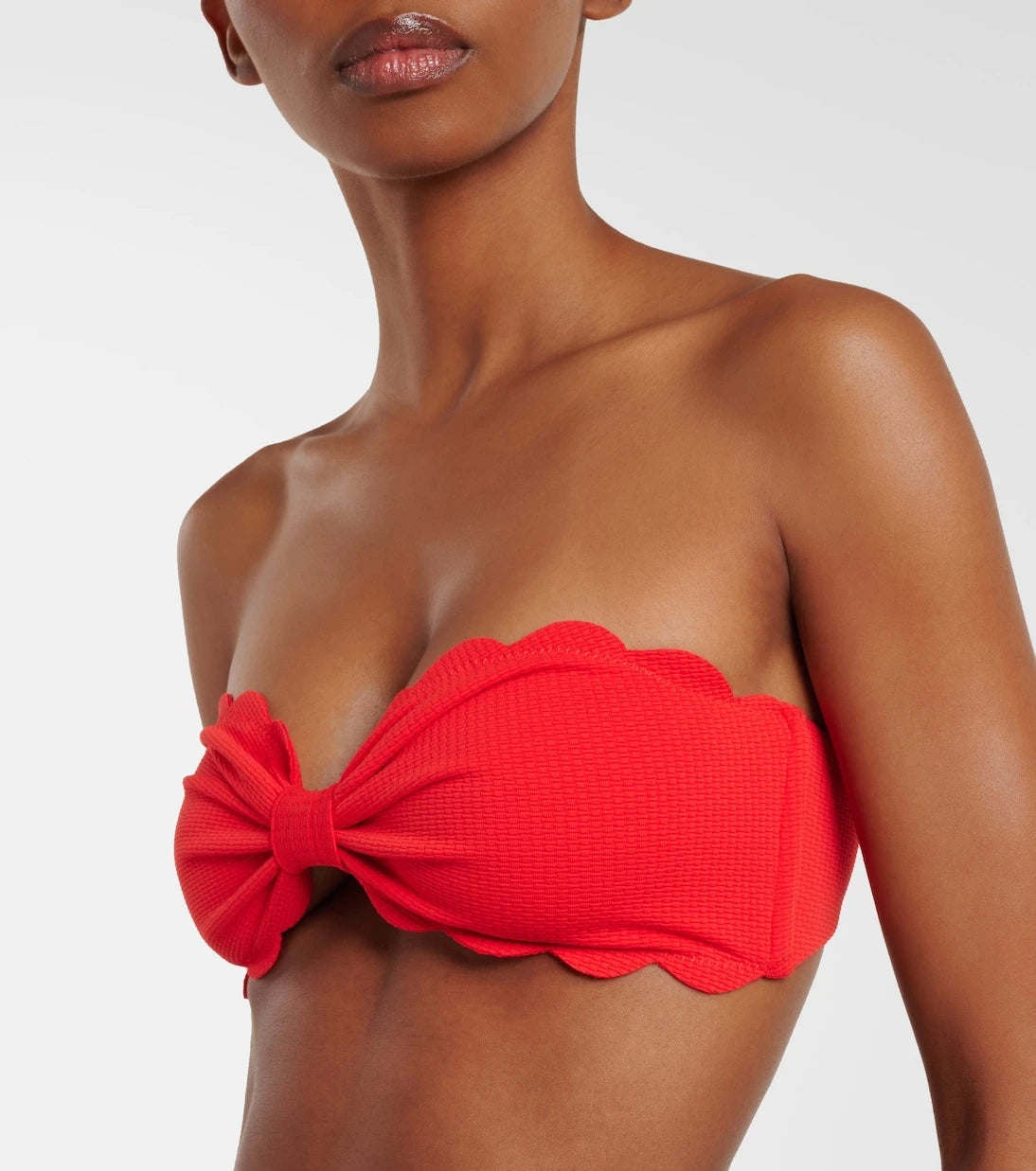 Marysia - Antibes scalloped bandeau bikini top