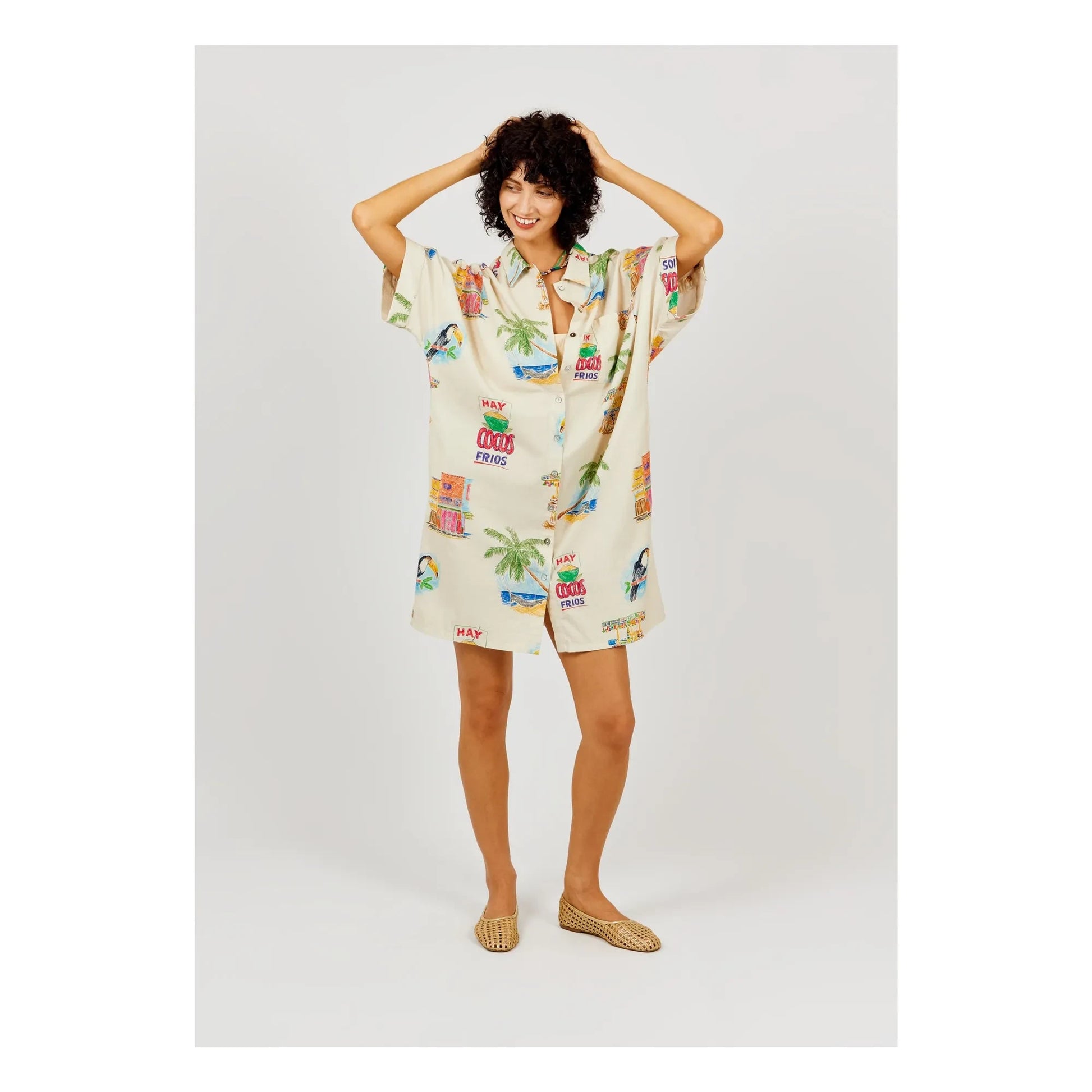a.p - Cocos Cotton Dress | Cream