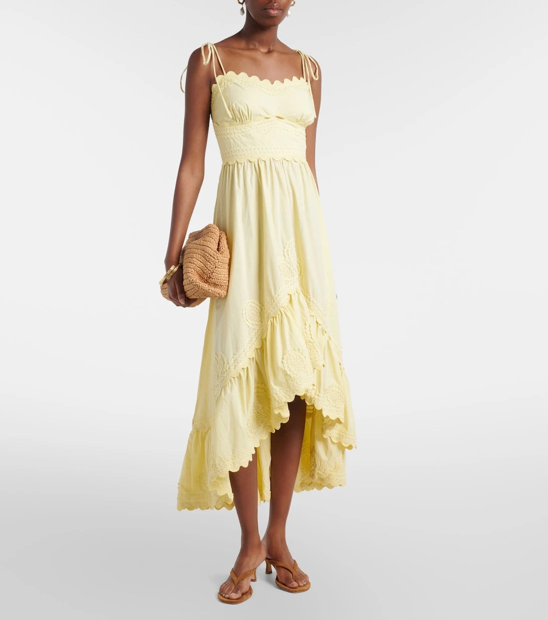 Juliet Dunn - Embroidered cotton midi dress