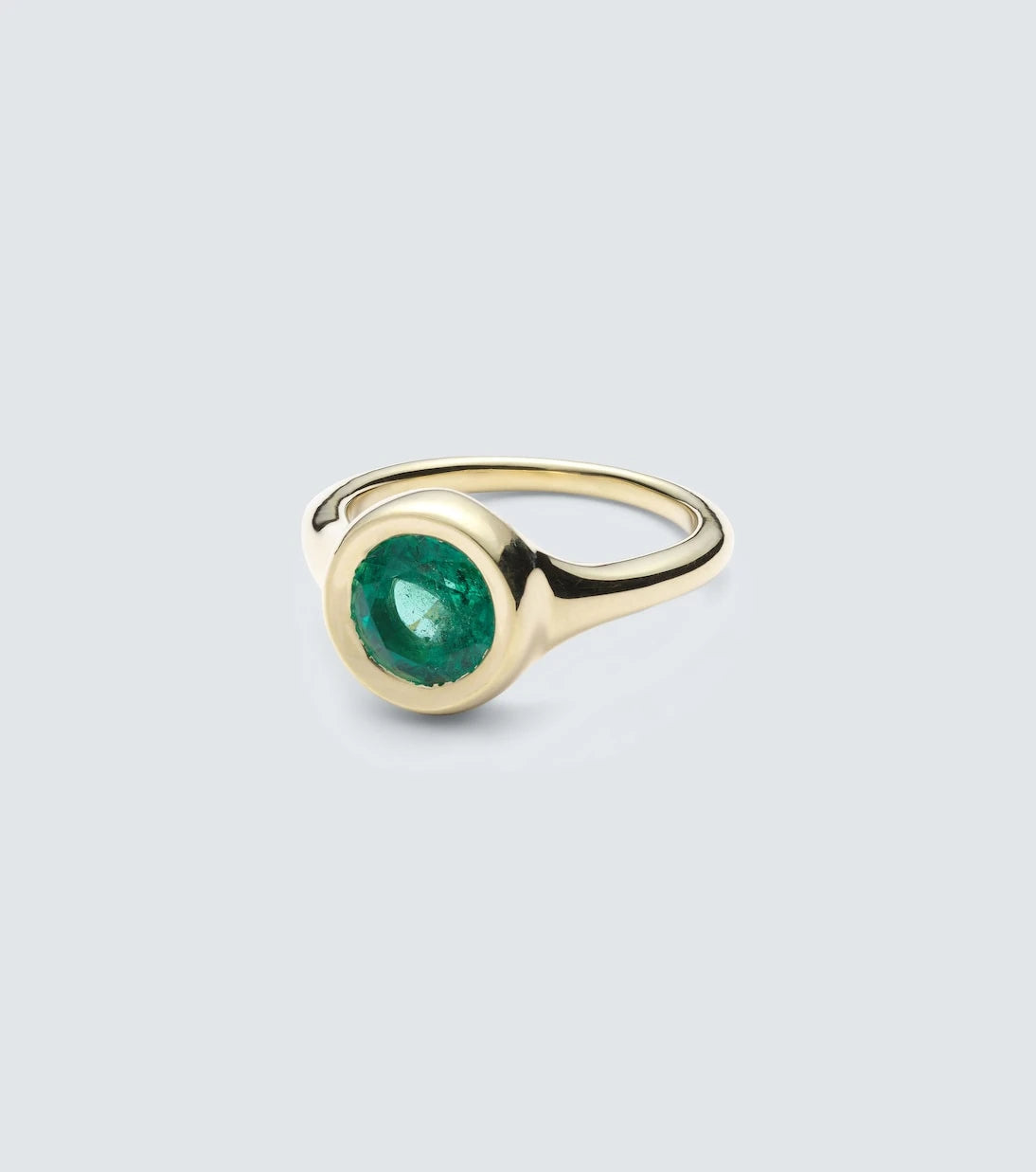 Octavia Elizabeth - Lenny 18kt gold ring with emerald