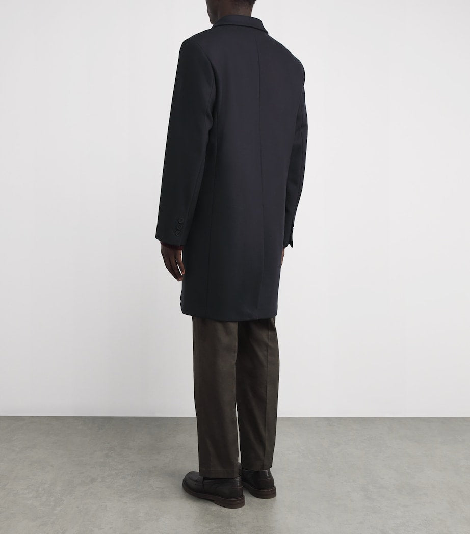 Sandro Paris Blue Wool-Blend Apollo Overcoat