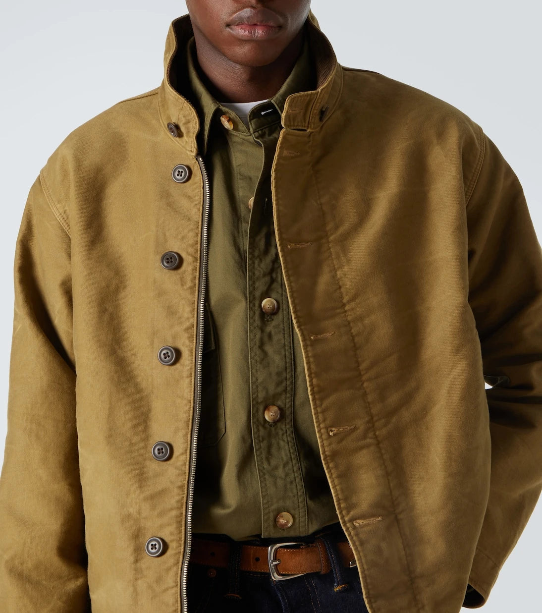 RRL - Corduroy-trimmed cotton jacket
