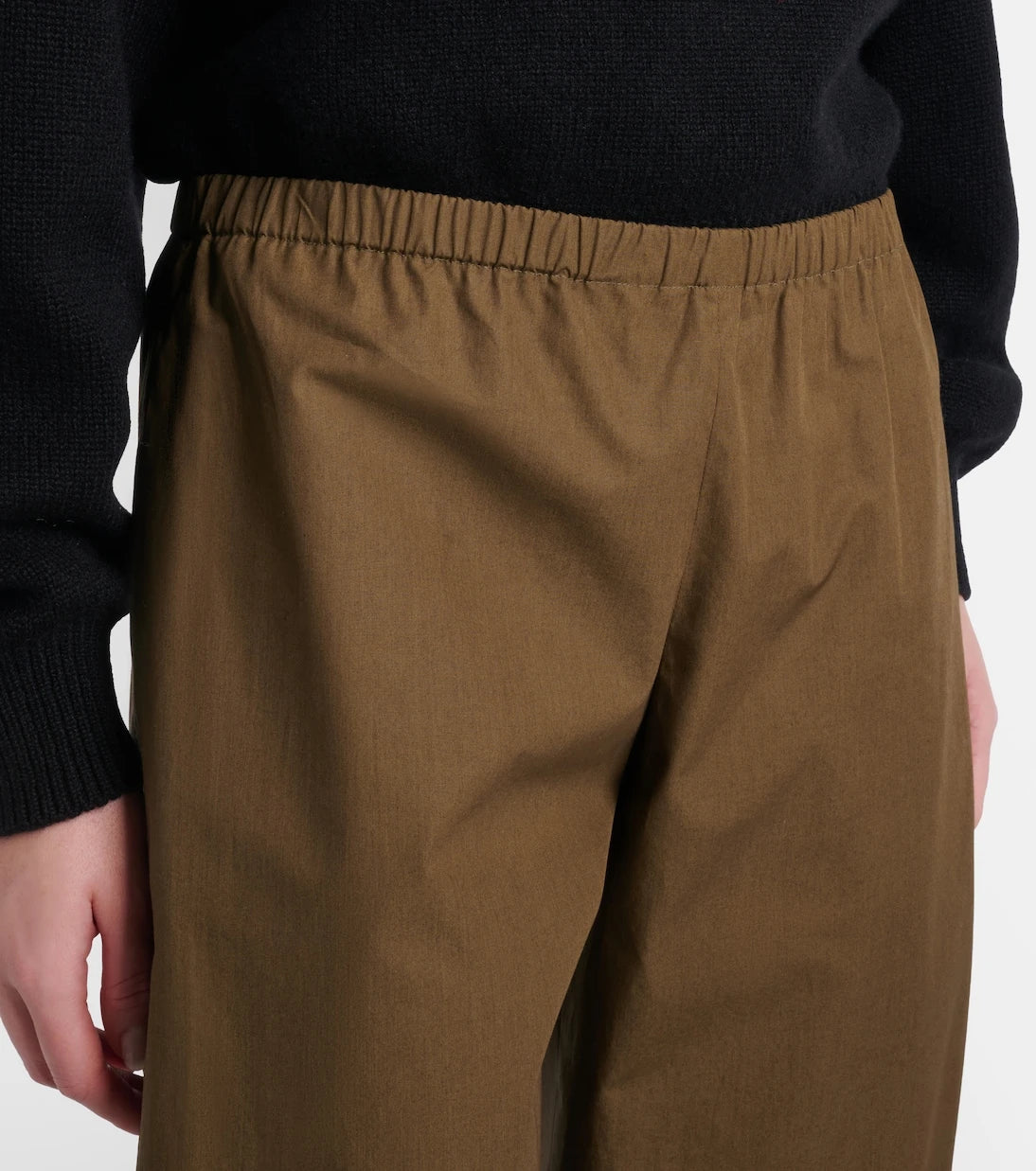 Khaite - Roma cotton poplin wide-leg pants