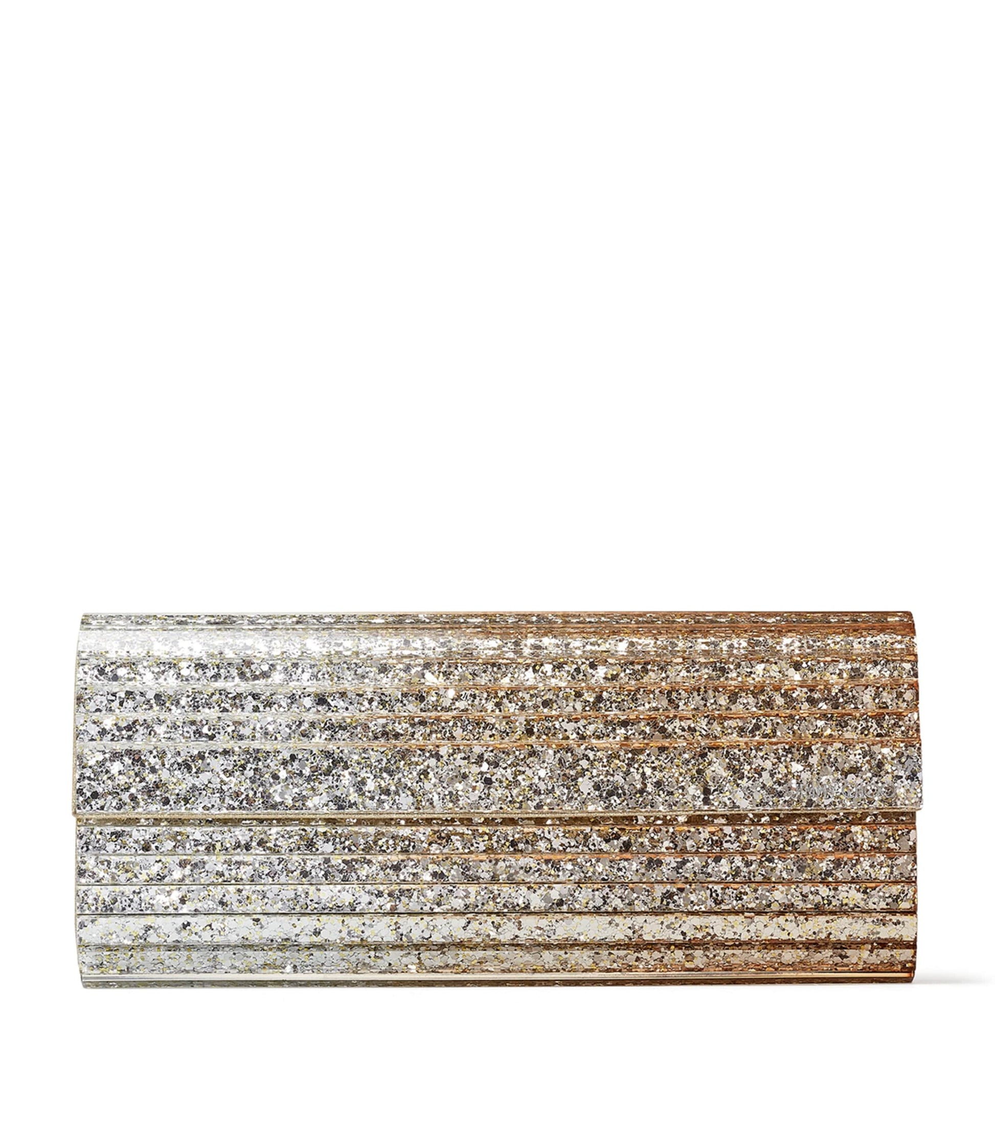 Jimmy Choo Rose Gold Sweetie Glitter Clutch Bag