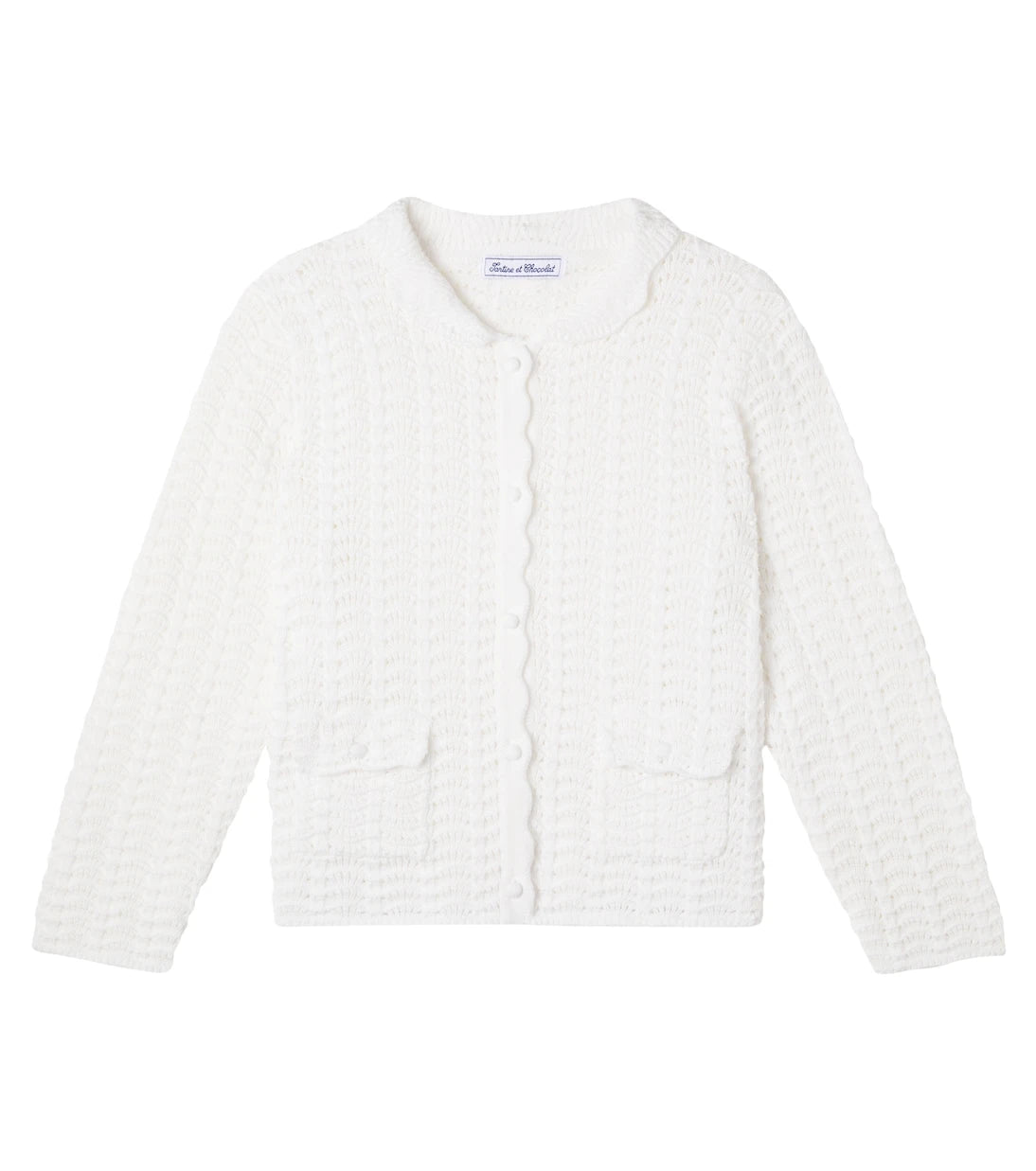 Tartine et Chocolat - Open-knit cotton cardigan