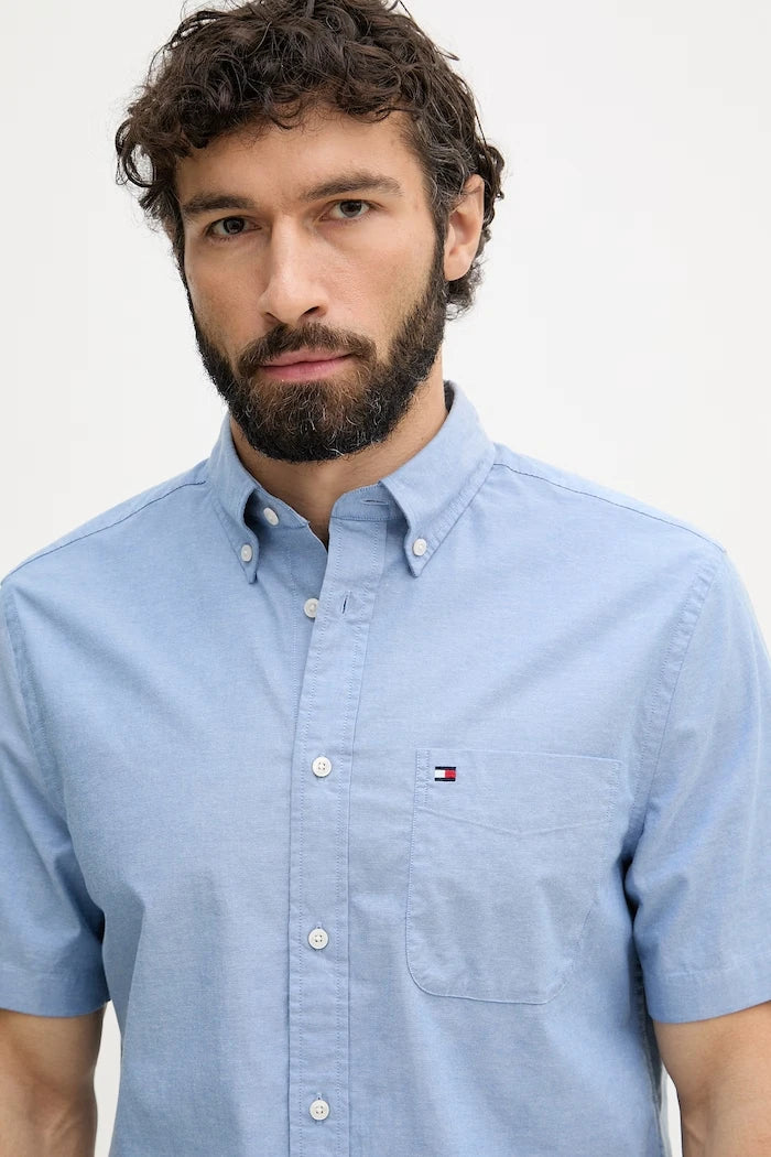 Tommy Hilfiger pamuk ve elastan erkek gömlek