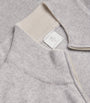 Eleventy Grey Cashmere Zip-Up Sweater