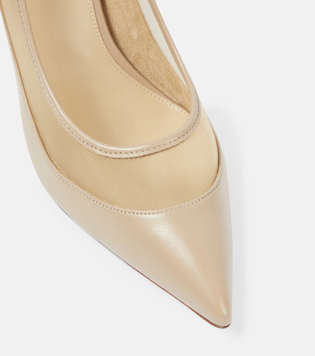 Khaite - River leather and mesh pumps