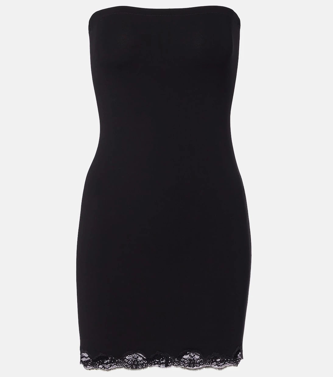 Gucci - Lace-trimmed jersey minidress