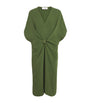 Yves Salomon Green Silk Crepe Dress