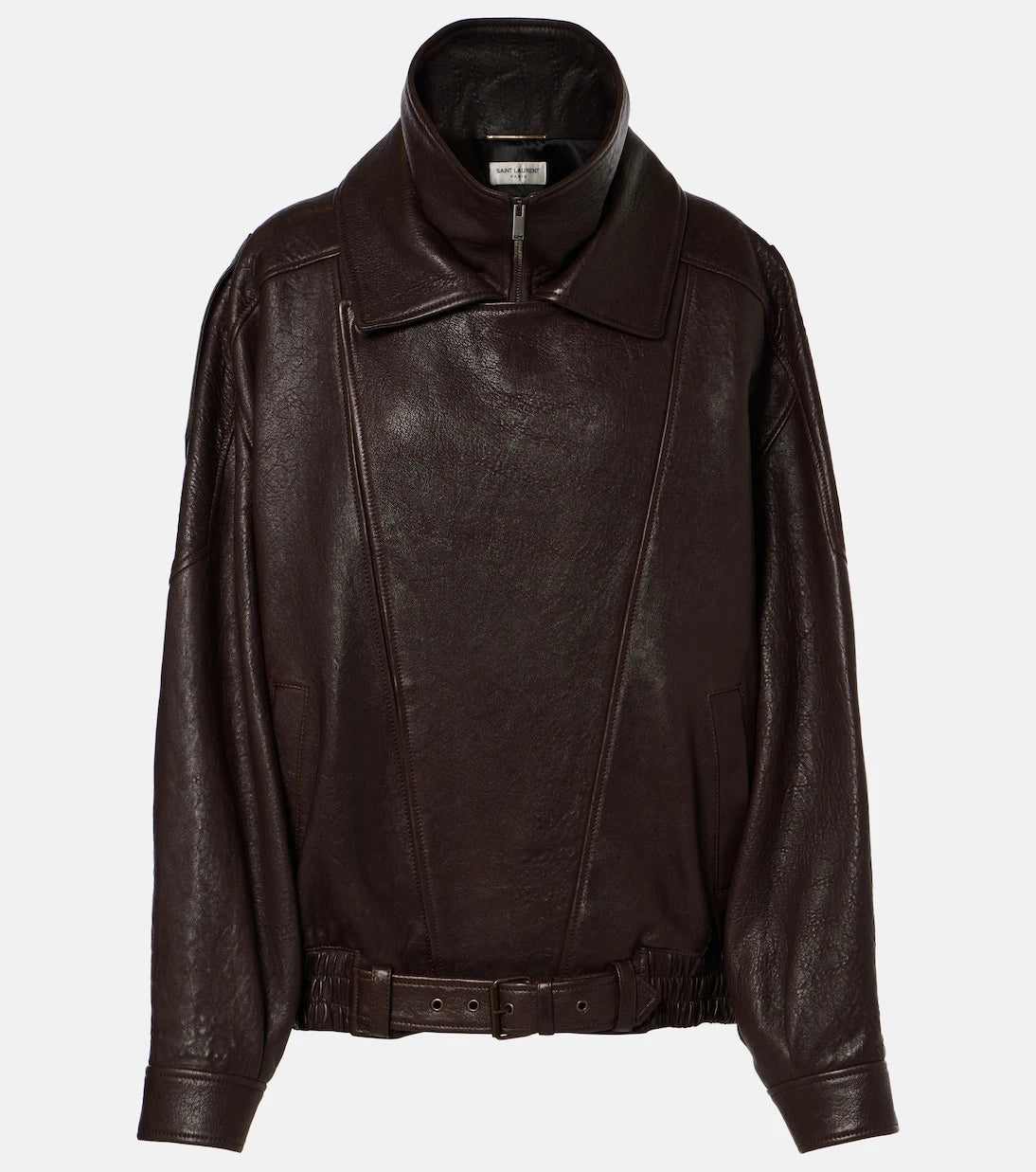 Saint Laurent - Oversized leather bomber jacket