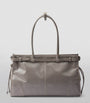 Prada Grey Large Leather Top-Handle Bag