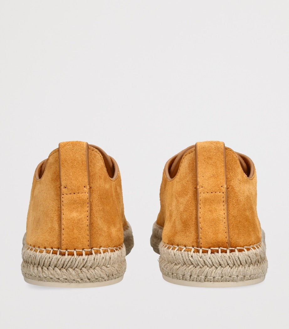 Zegna Suede Triple Stitch Espadrilles