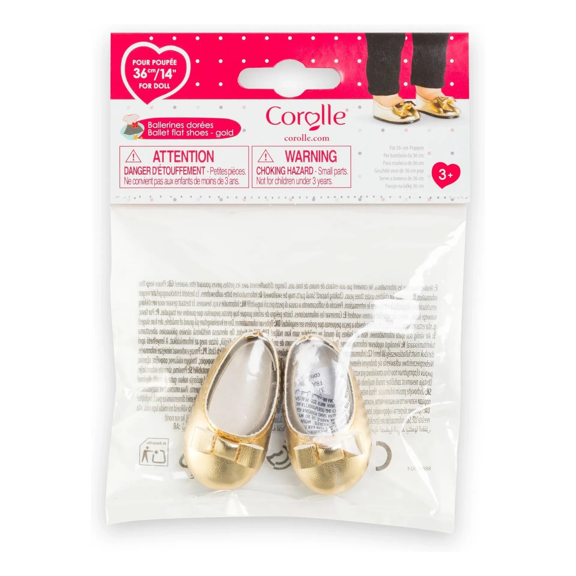 Corolle - Gold ballerinas for doll 36 cm | Gold