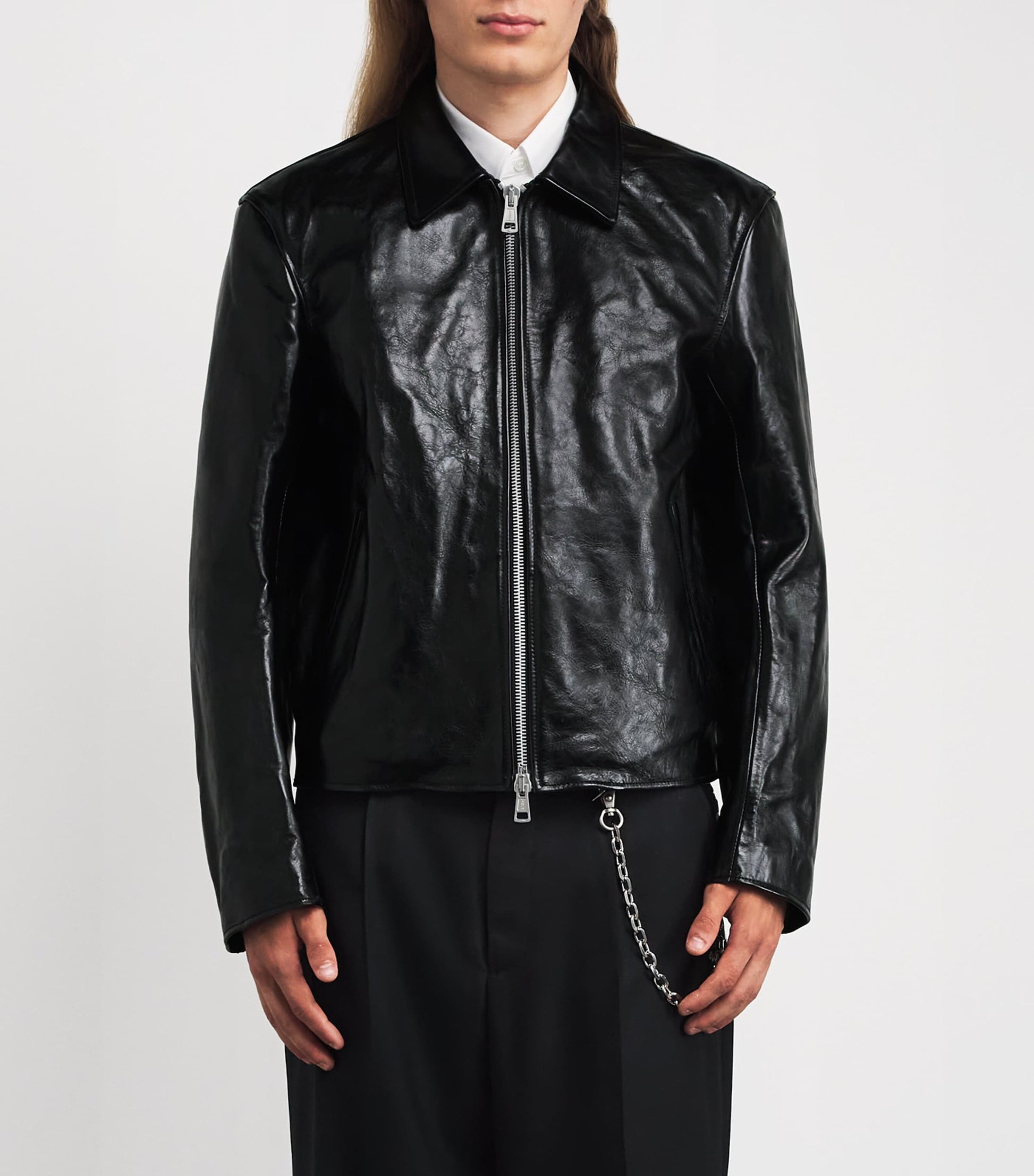 Black Leather Mini Jacket