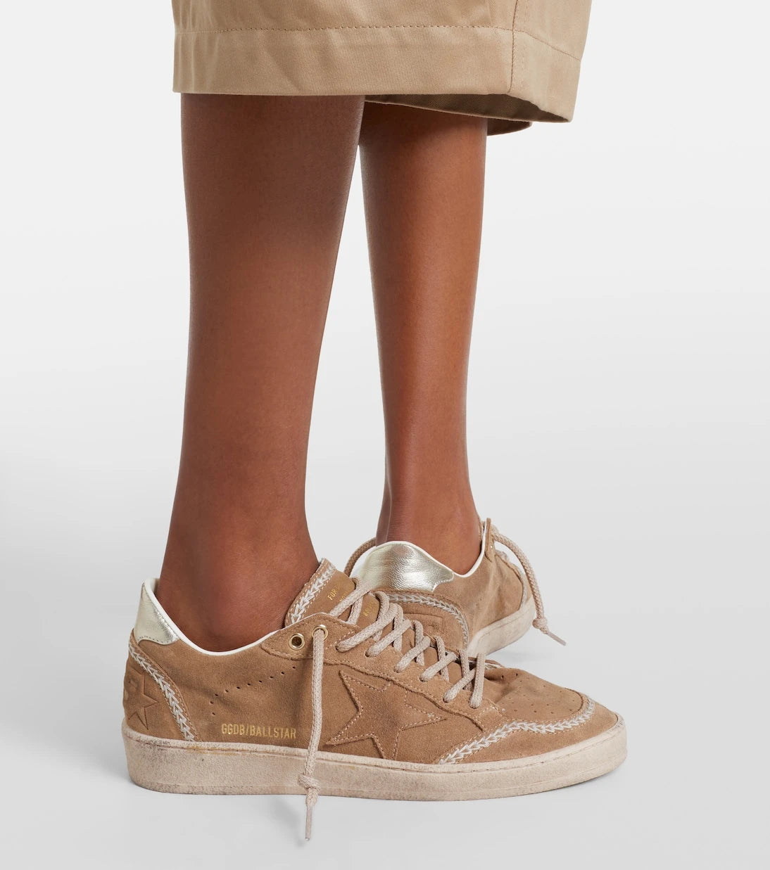 Golden Goose - Ball Star embroidered suede sneakers