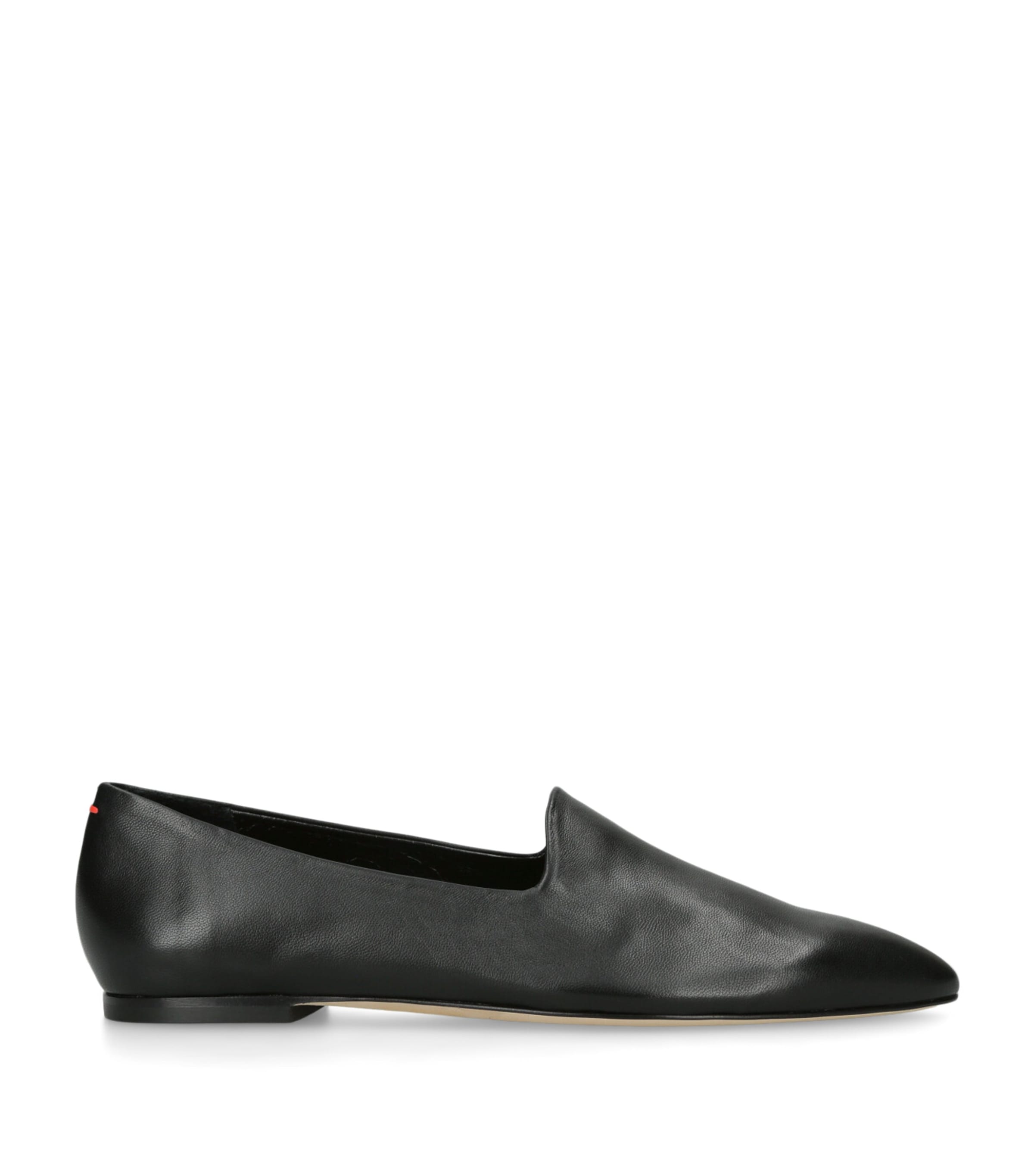 Aeyde Black Leather Vanna Loafers