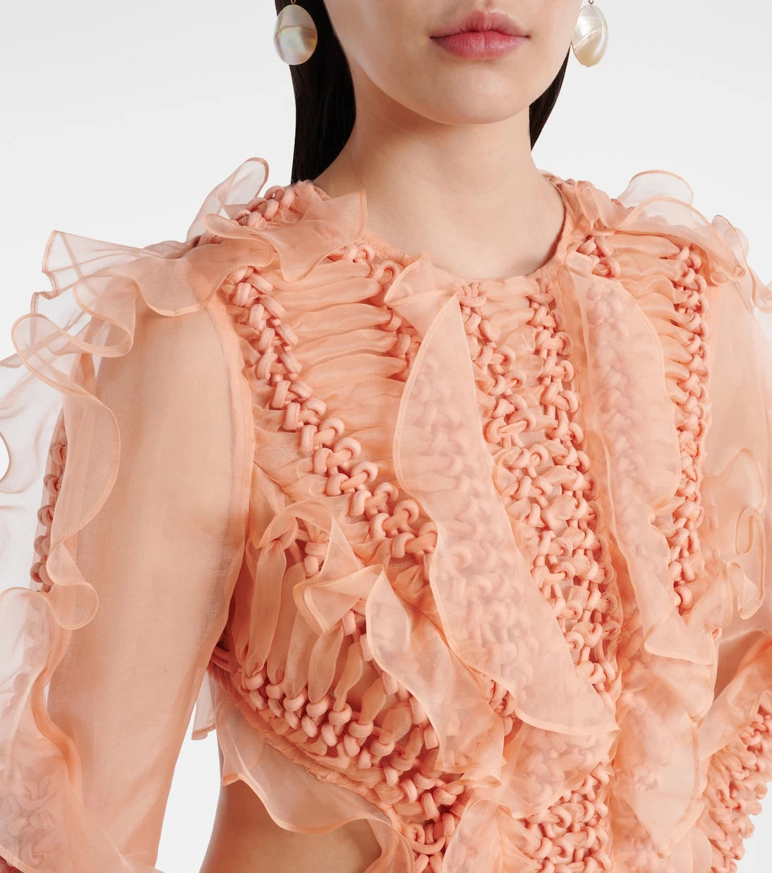 Zimmermann - Balance ruffled silk organza maxi dress