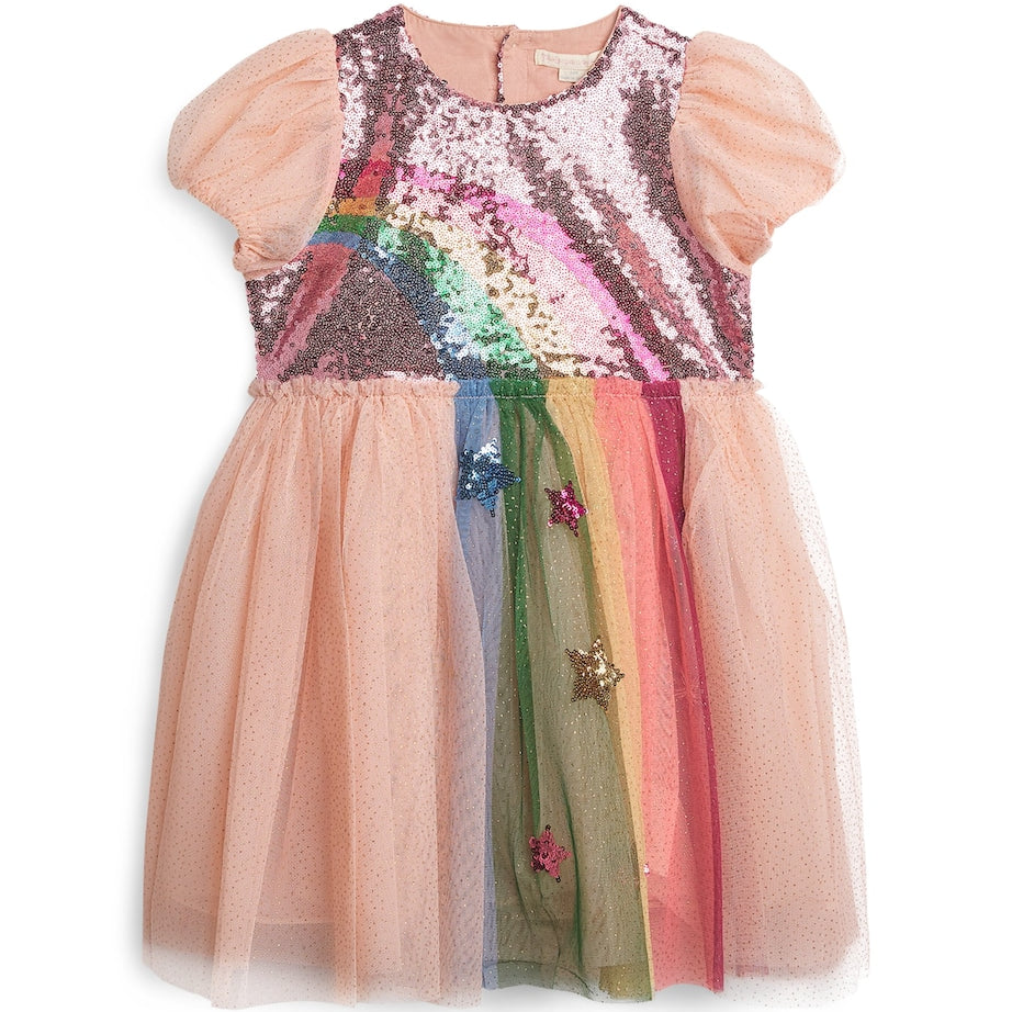 Multi Sequinned Odette Rainbow Dress (5-10 Years)