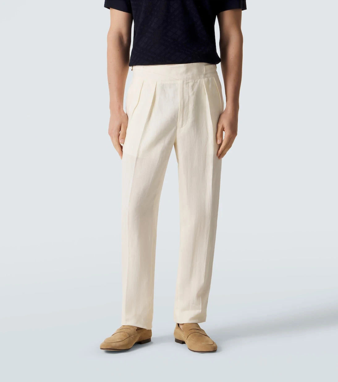 Rubinacci - Linen tapered pants