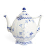 Blue Fluted Full Lace Teapot (1L)