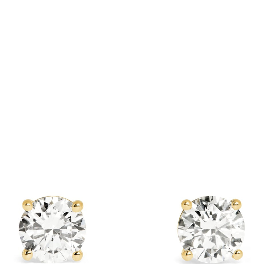Yellow Gold and Diamond Stud Earrings (1.50ct)