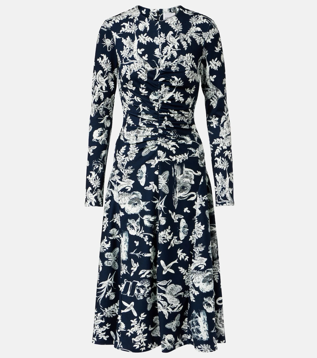 Erdem - Floral ruched midi dress