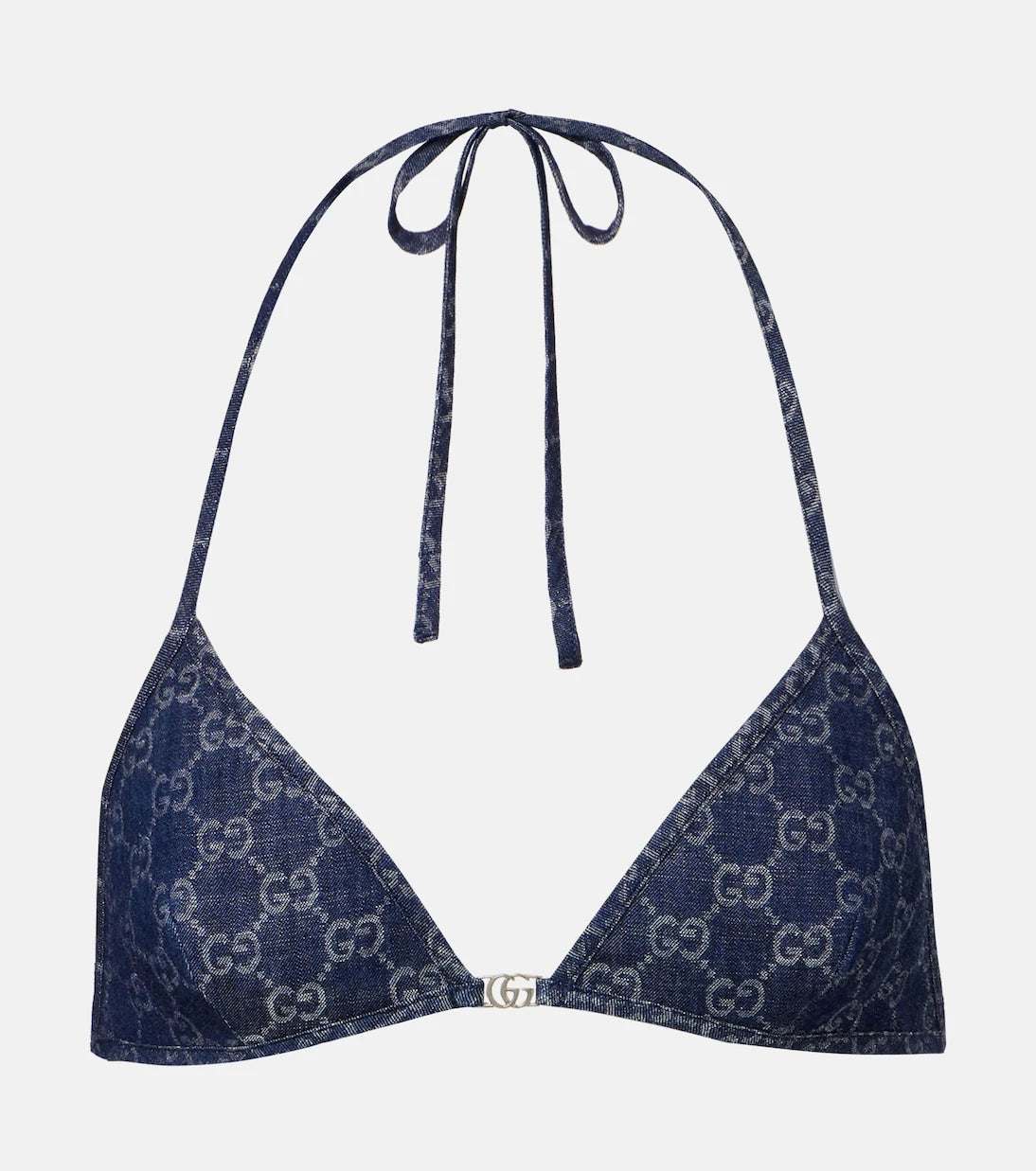 Gucci - GG denim jacquard bra top