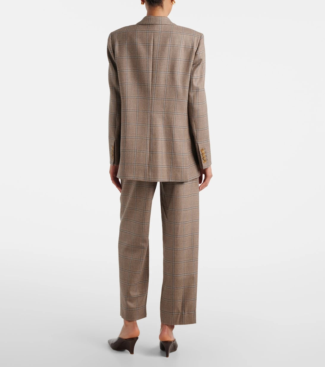 Blazé Milano - Glassy checked virgin wool straight pants