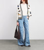 Alice+Olivia White Cotton Embroidered Bradley Cardigan