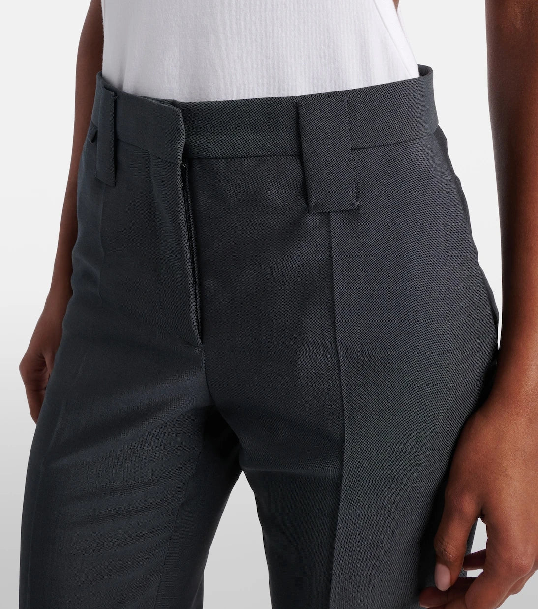 Versace - Wool and mohair tapered pants