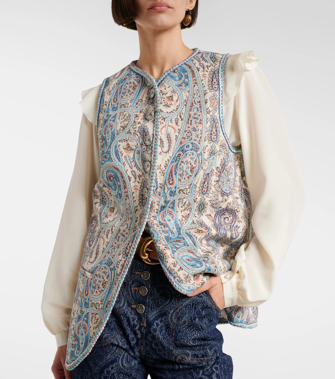 Etro - سترة من مزيج القطن الجاكار بنقشة بيزلي