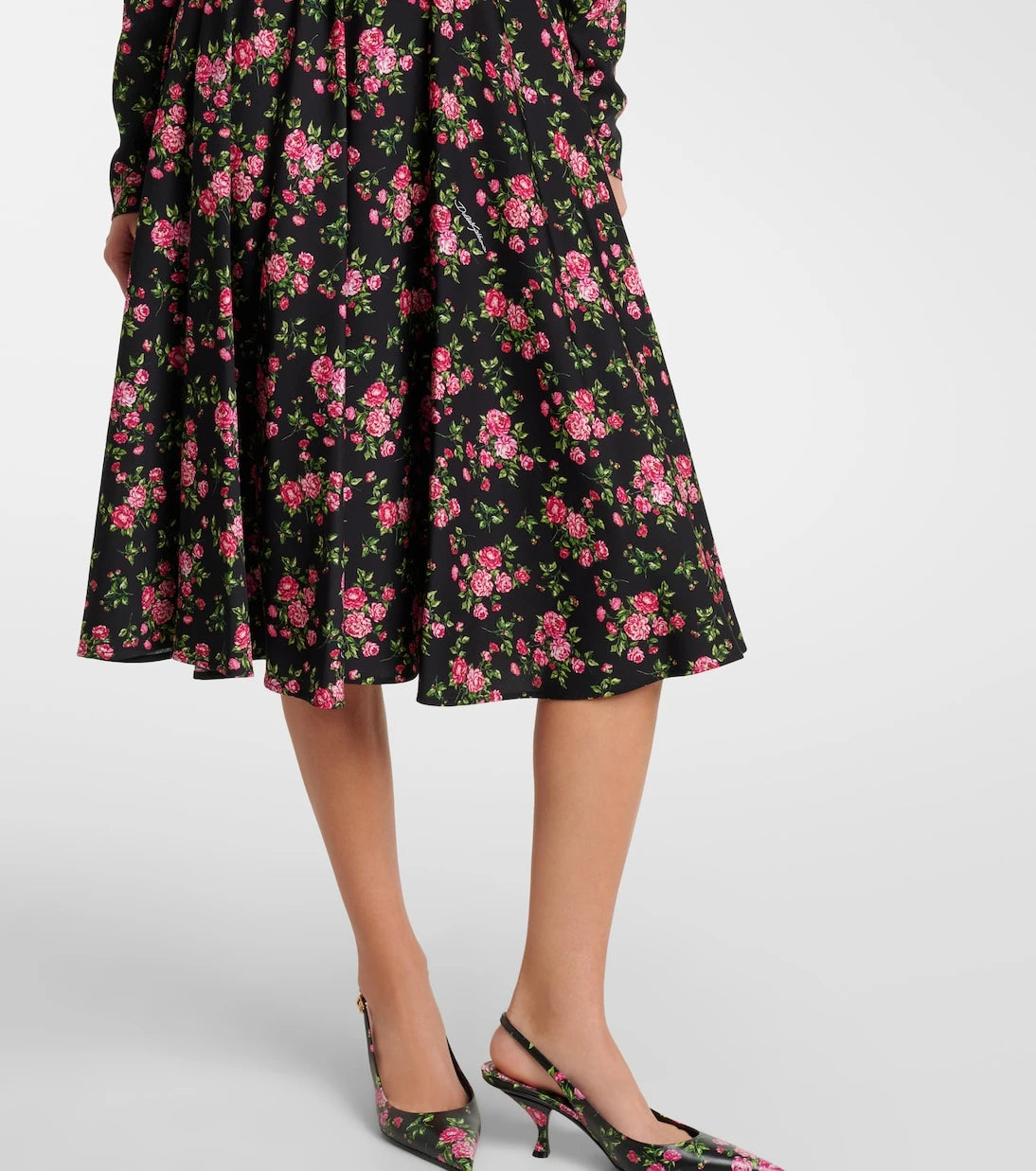 Dolce&Gabbana - Floral silk-blend midi dress