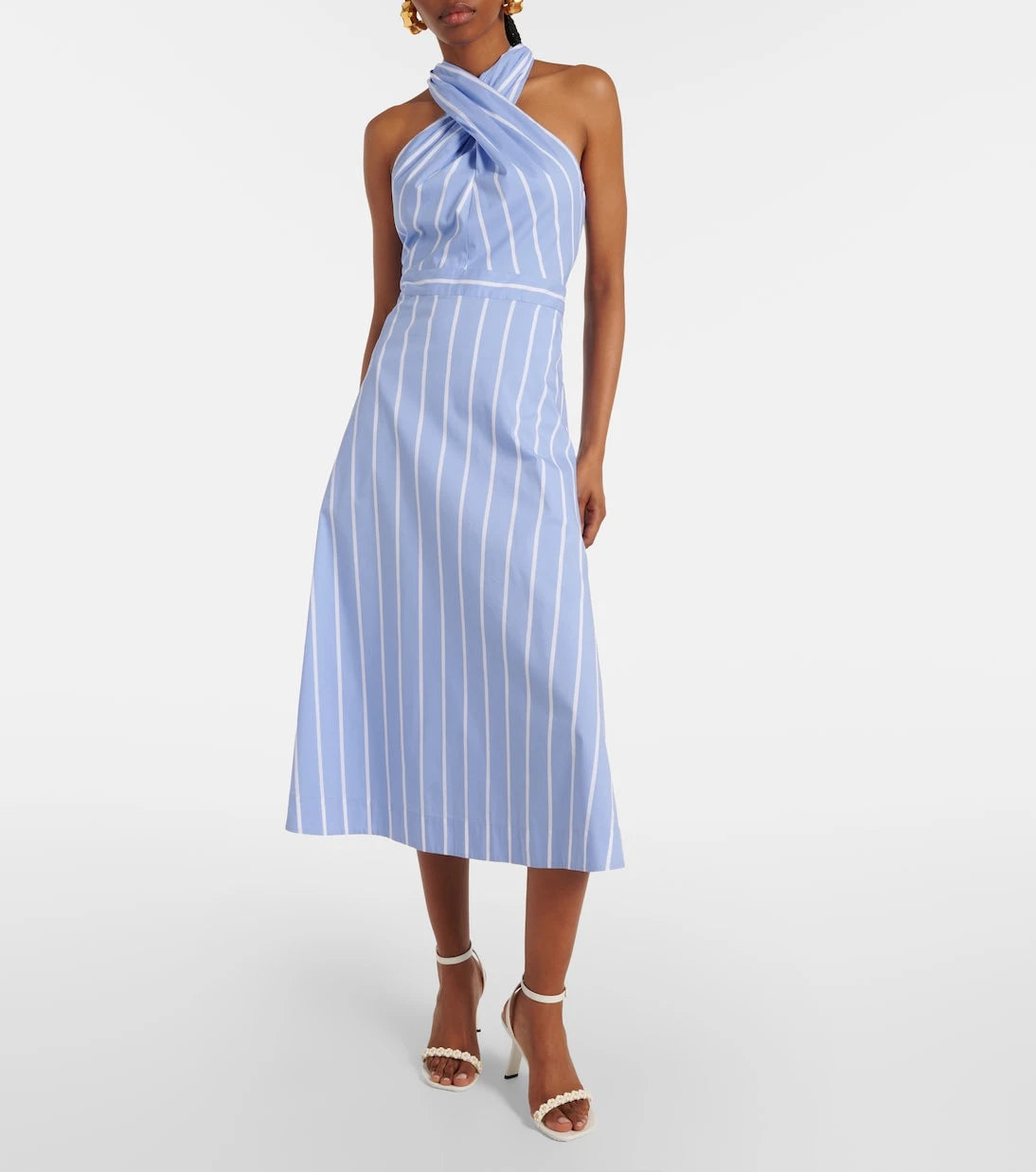 Veronica Beard - Baylee striped poplin midi dress