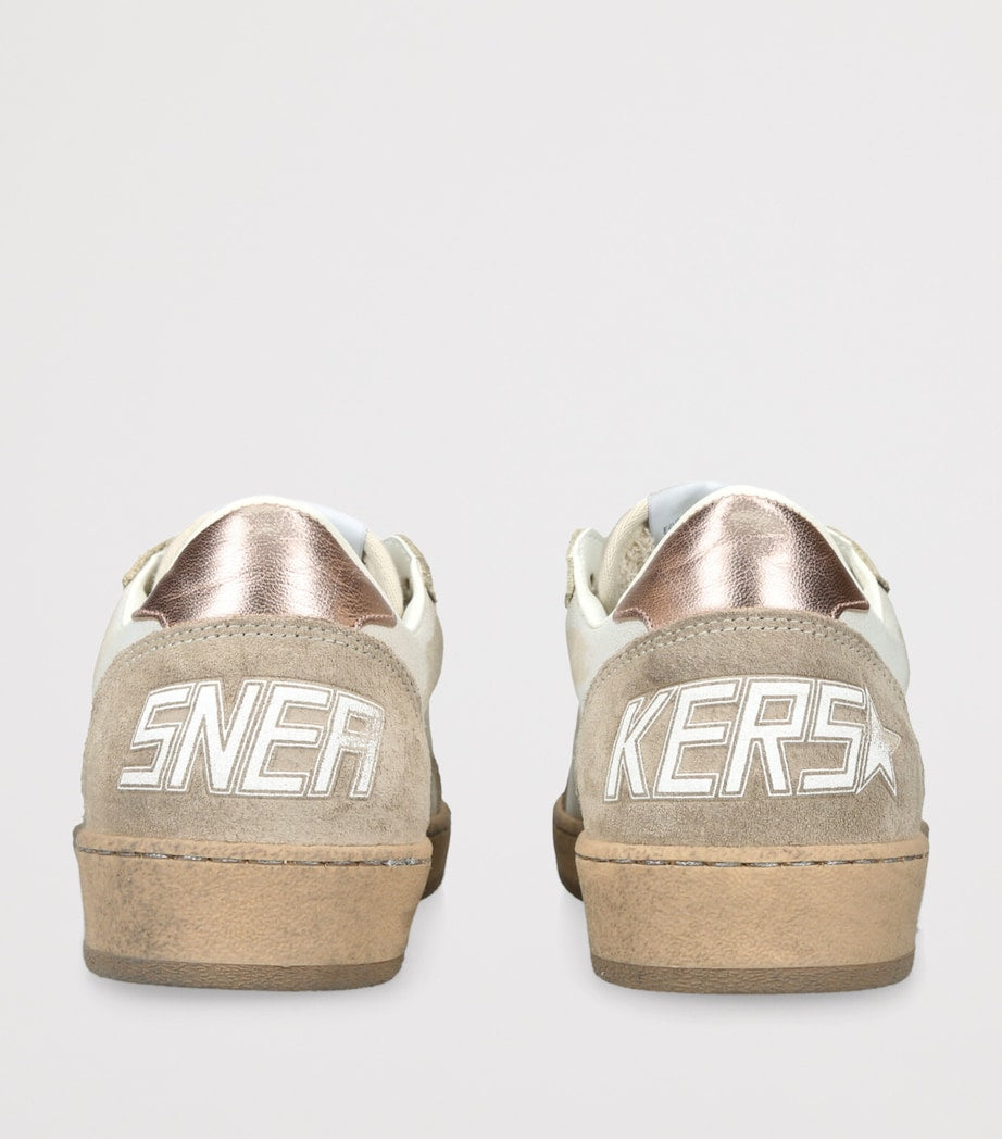 Golden Goose White Leather Ball Star Sneakers