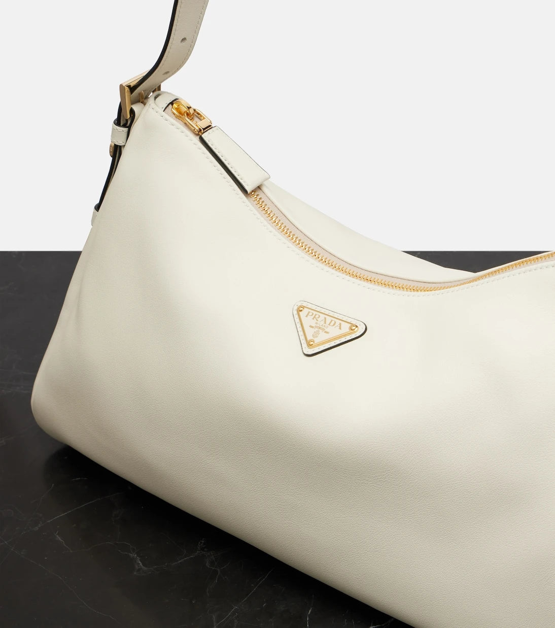 Prada - Prada Aimée Large leather shoulder bag