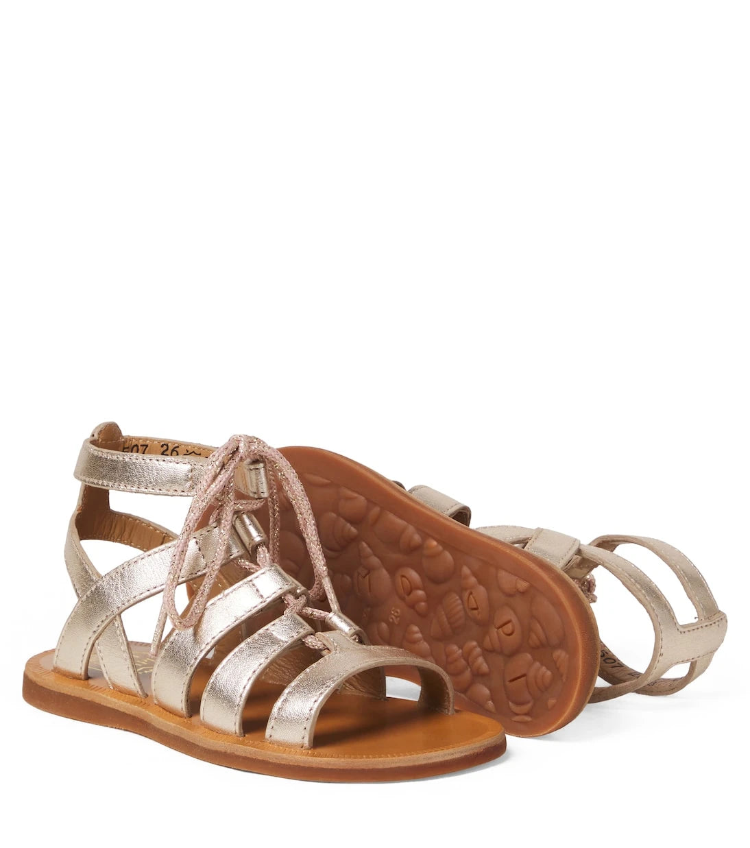 Pom d'Api - Plagette Guily metallic leather sandals