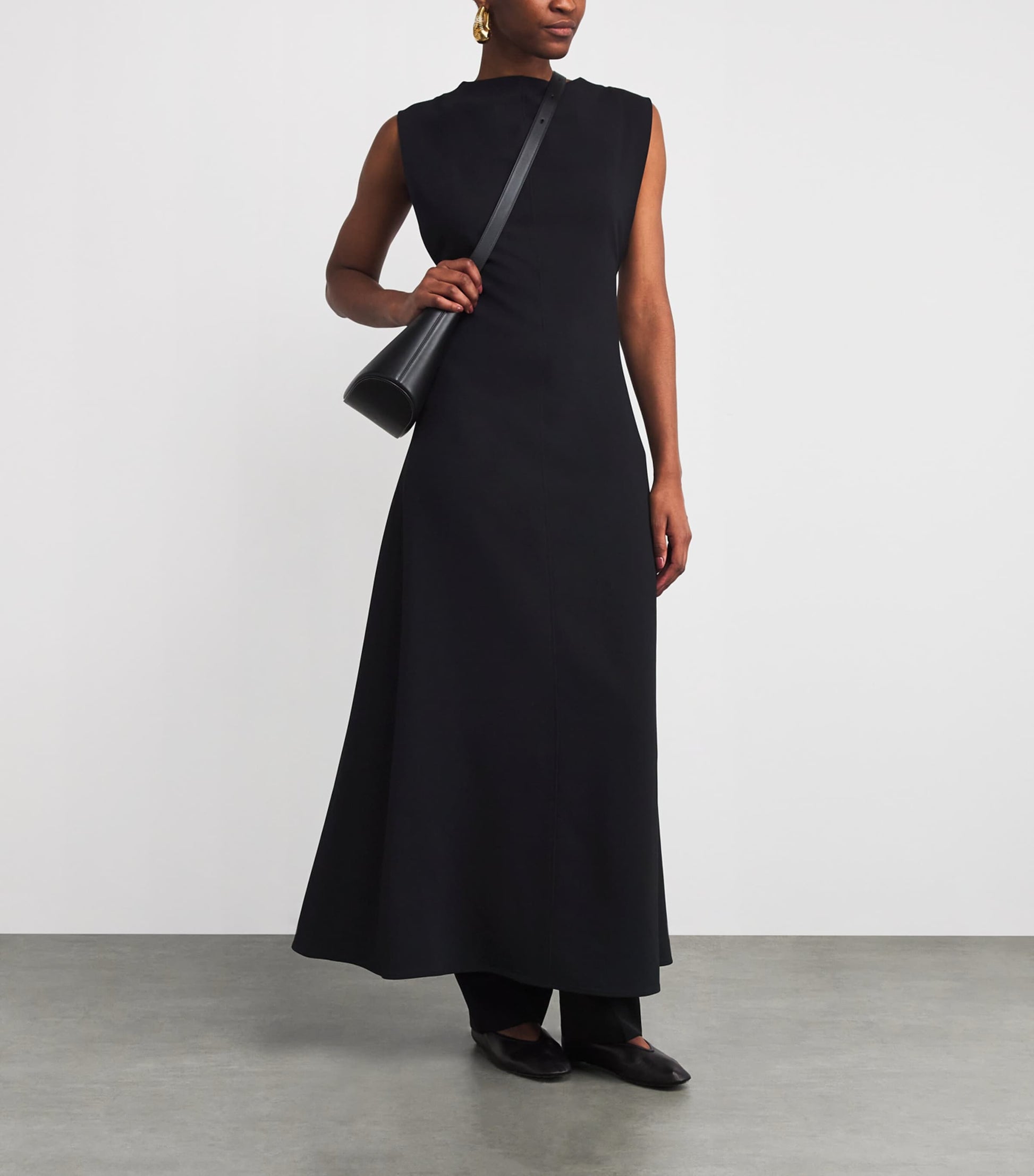Joseph Black Neva Comfort Cady Maxi Dress