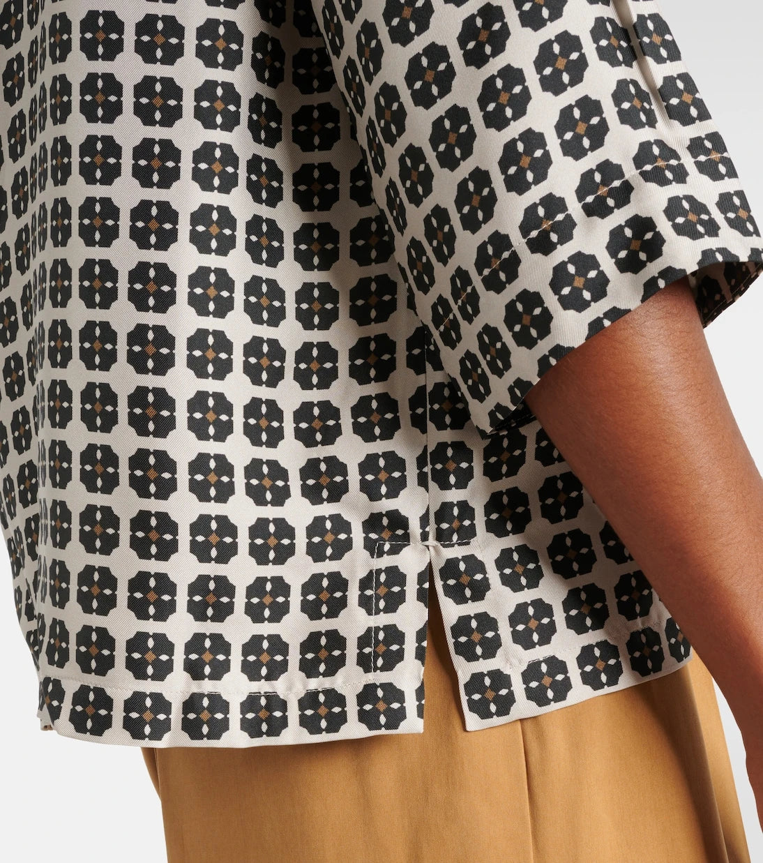 'S Max Mara - Ribes checked silk top