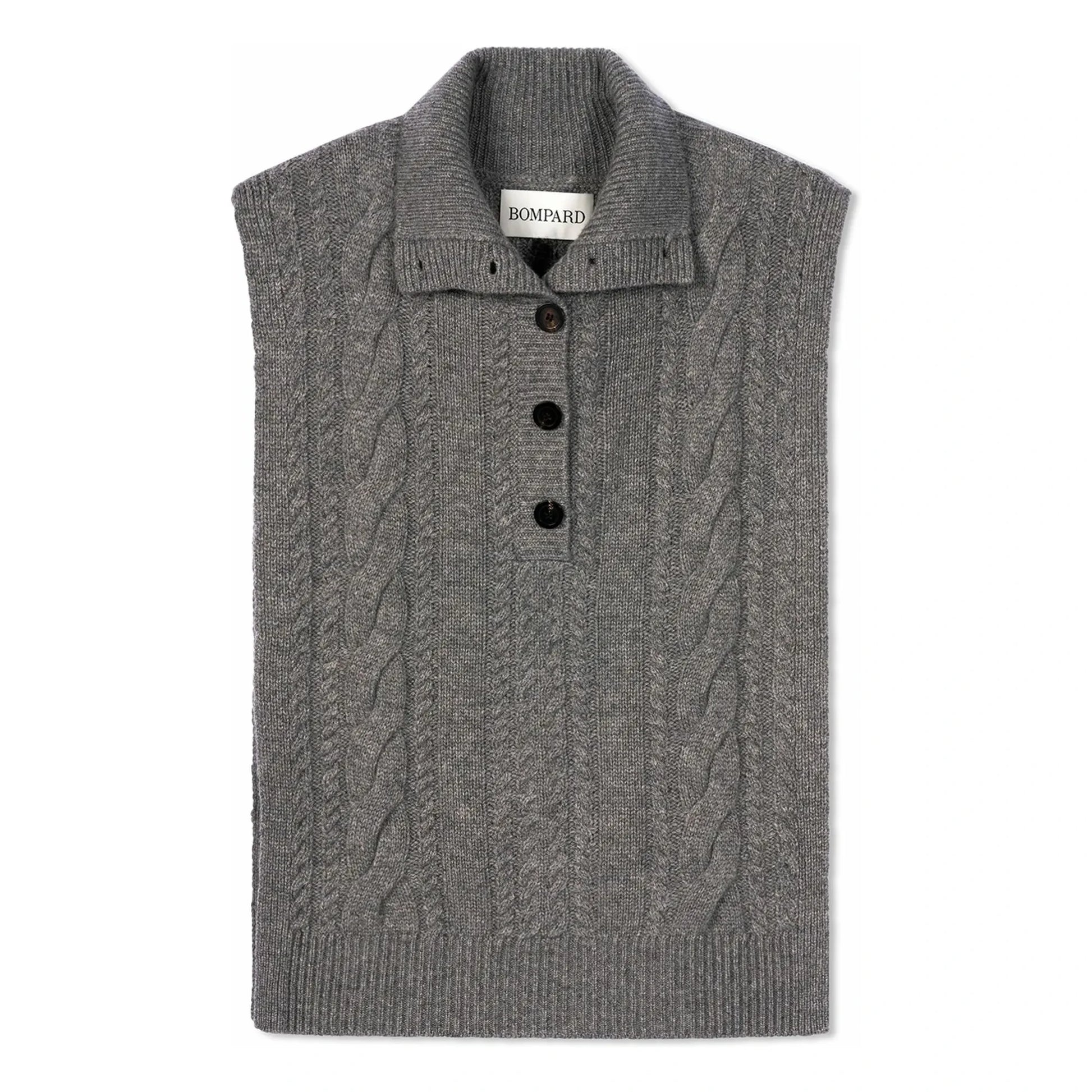 Bompard - Cashmere Buttoned Twisted Plastron | Grey