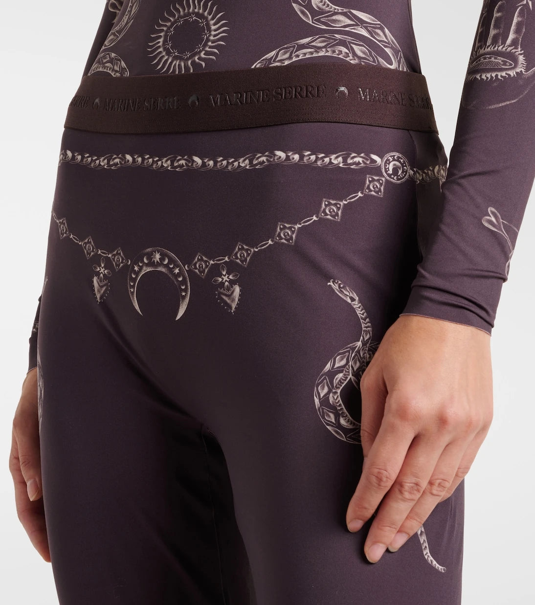 Marine Serre - Printed jersey tights