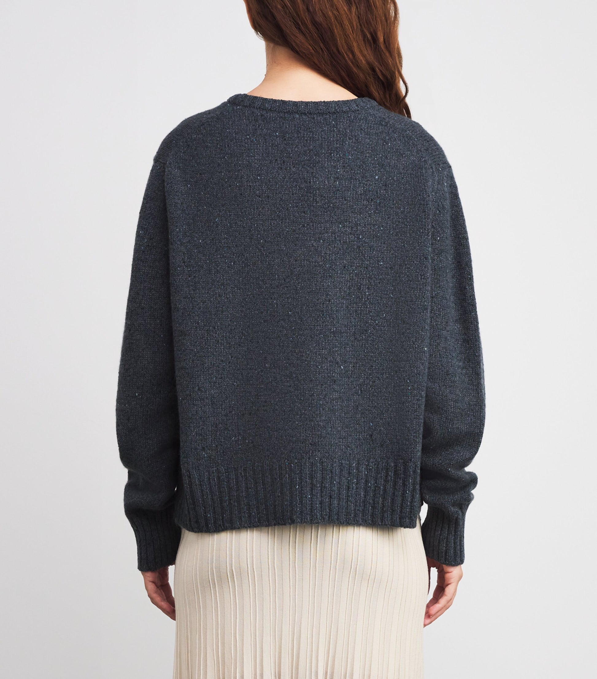 Johnstons Of Elgin Grey Donegal Cashmere Sweater