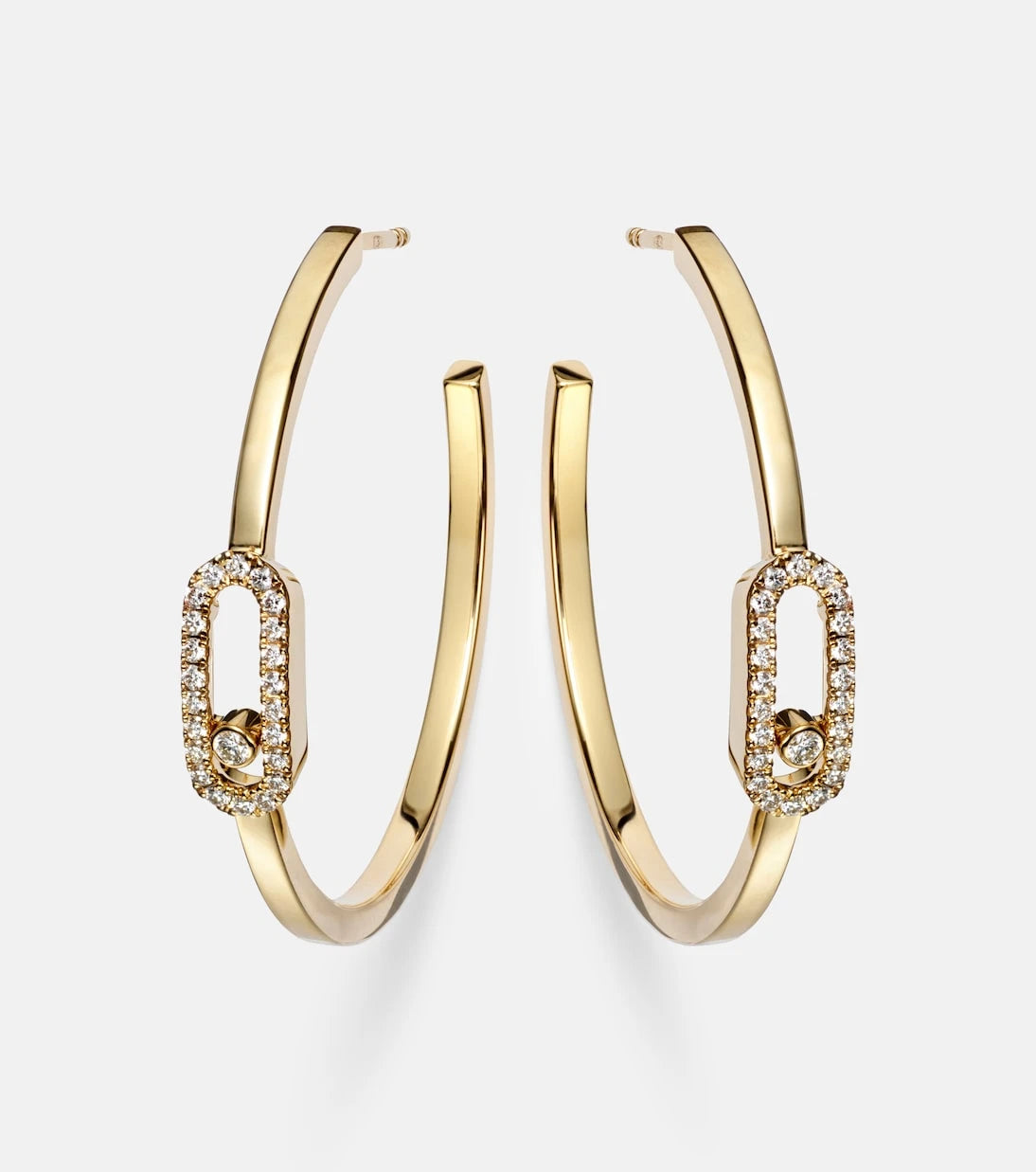 Messika - Move Uno 18kt gold hoop earrings with diamonds
