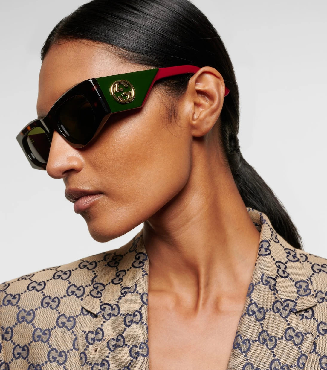 Gucci - Interlocking G rectangular sunglasses
