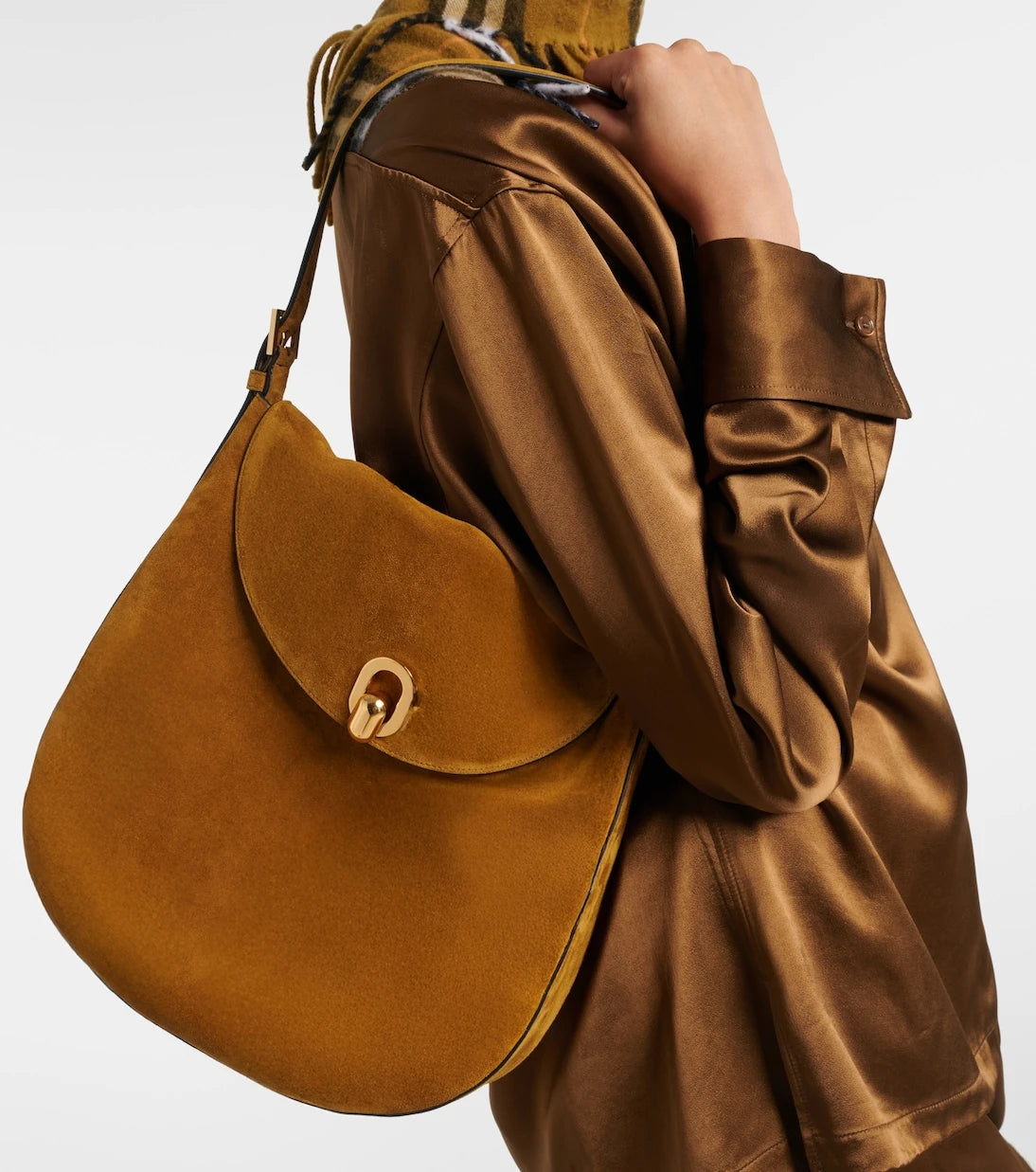 Savette - Tondo Large suede shoulder bag