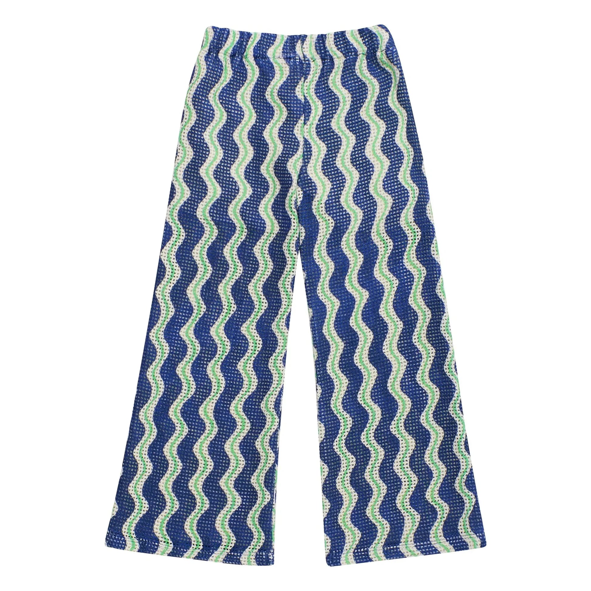 Maison Mangostan - Wave Crochet Pants | Blue
