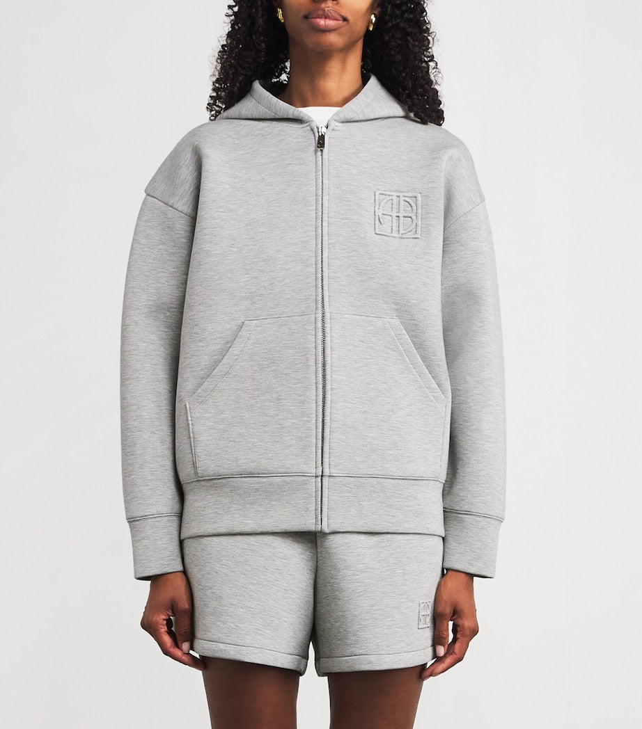 Grey Heather Zip-Up Hoodie