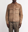Paul & Shark Brown Aqualeather Suede Shacket