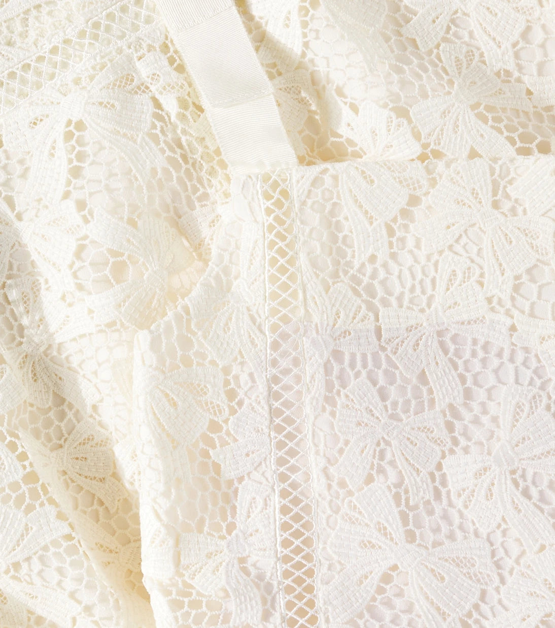 Self-Portrait Kids - Bow lace dress